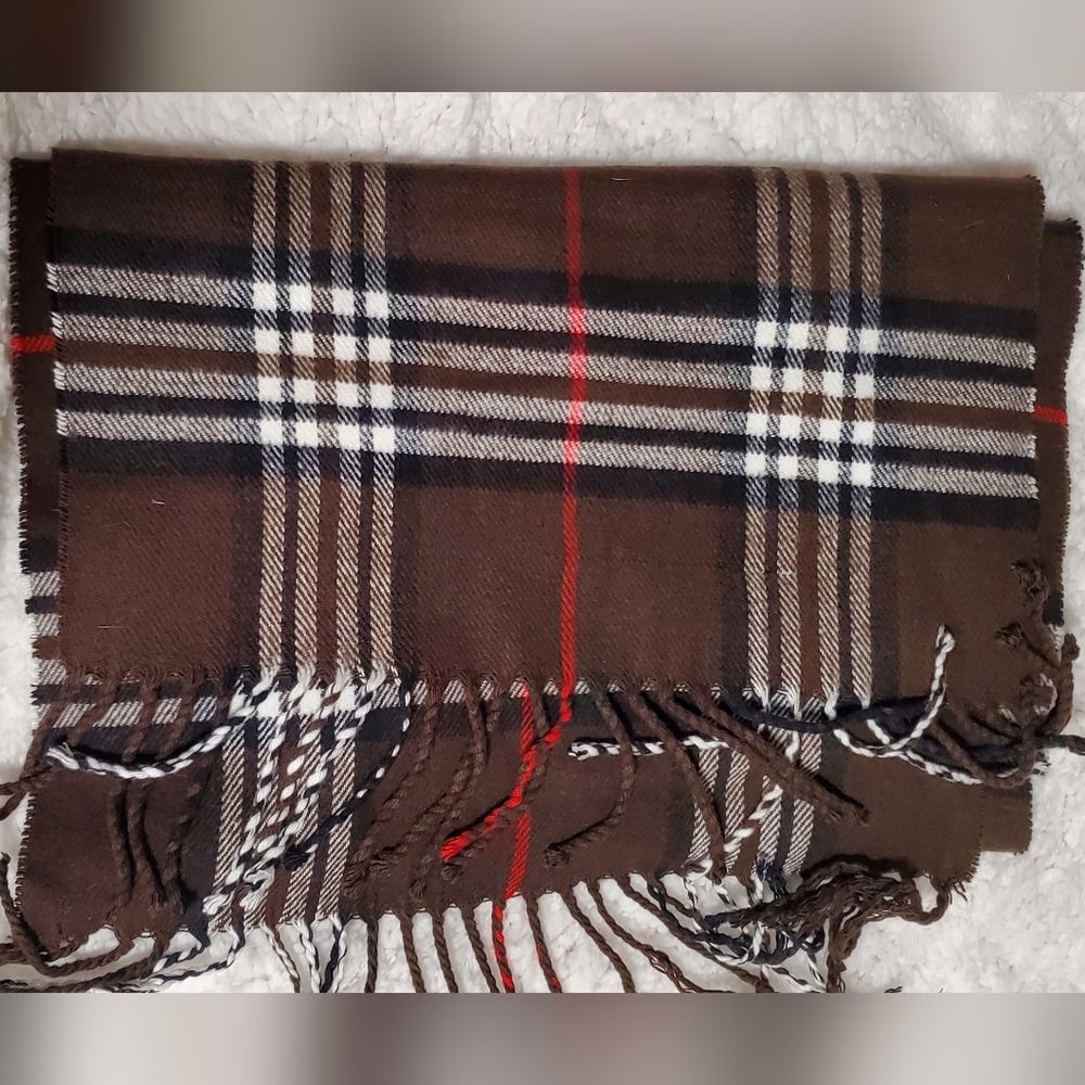 Plaid Patterned Scarves Set - image 5